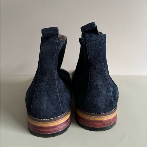 JOHNSON & MURPHY NAVY SUEDE LEATHER PULL ON CHELSEA BOOTS SZ 11 Men’s - Picture 5 of 7